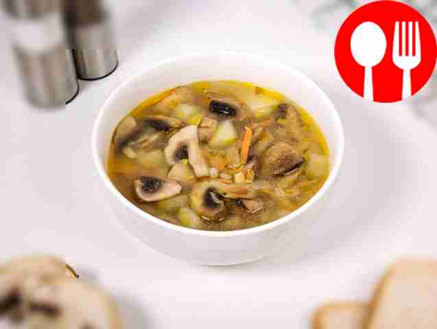 Mushroom soup with barley