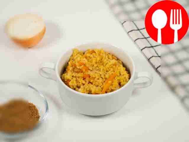 Булгур с луком и морковью Bulgur with onions and carrots