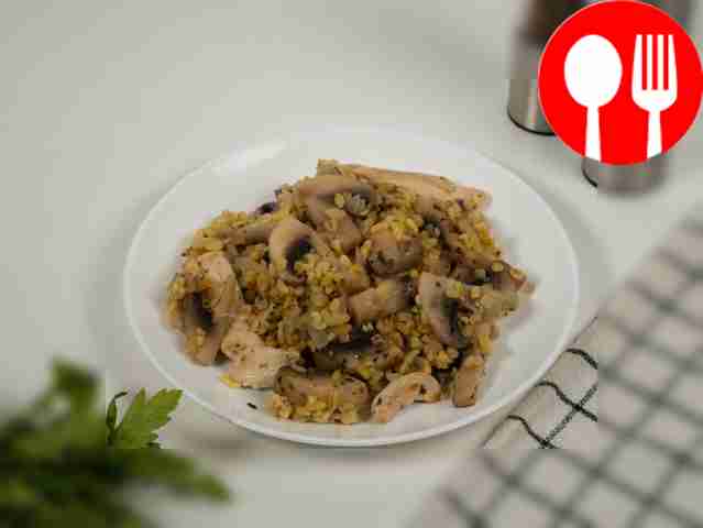 Булгур с грибами