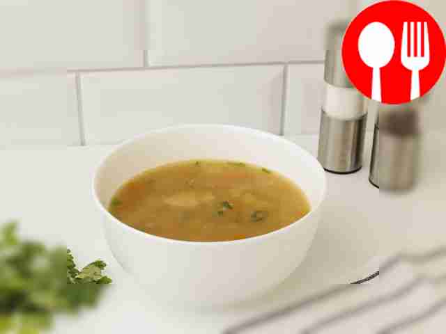 Pea soup in a cauldron