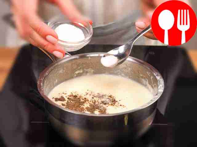 Prepare bechamel sauce. Melt the butter in a...