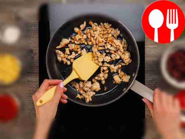 Prepare the chicken. Fry the chicken fillet in...