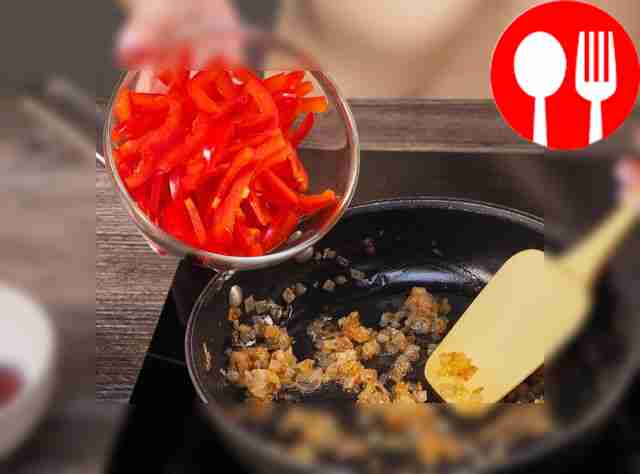 Prepare the filling. Fry the onion over low...