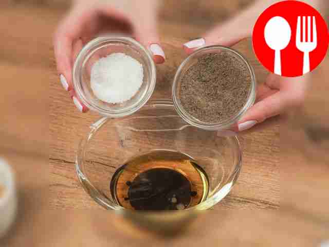 Mix olive oil, balsamic vinegar, and lemon...