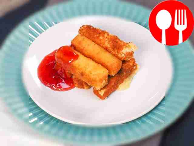 Жареный сыр в панировочных сухарях