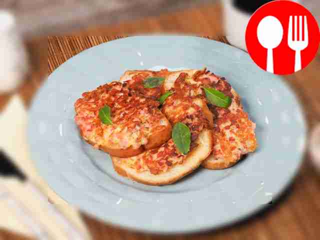 Grilled sandwich with sausage and cheese