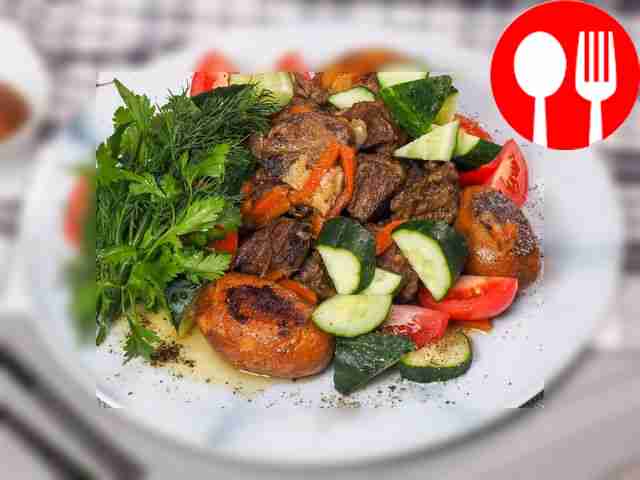 Kazan kebab with potatoes