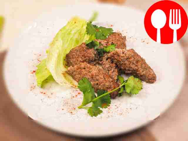 Beef lula kebab in the oven