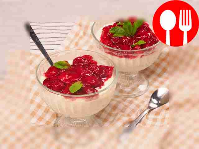 Панна-котта с вишней