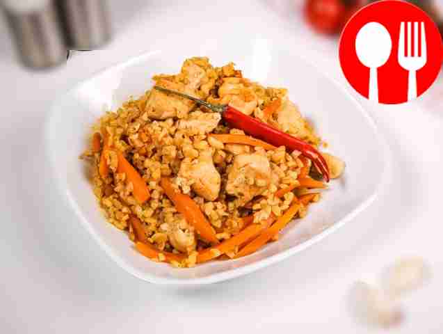 Bulgur pilaf with chicken
