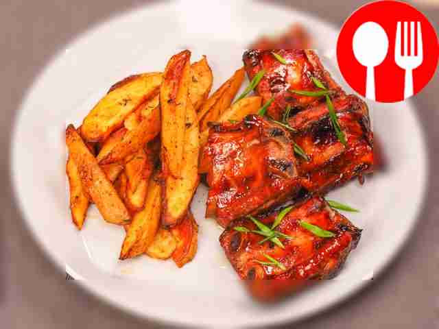 Ребрышки в медово-горчичном соусе