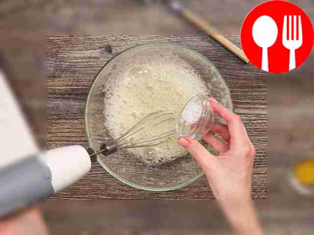 Prepare cream from proteins. In a deep bowl,...