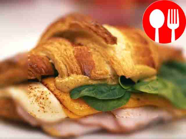 Croissant with cheese