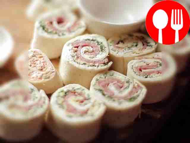 Ролл с сыром и салями