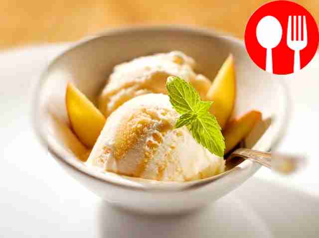 Peach ice cream