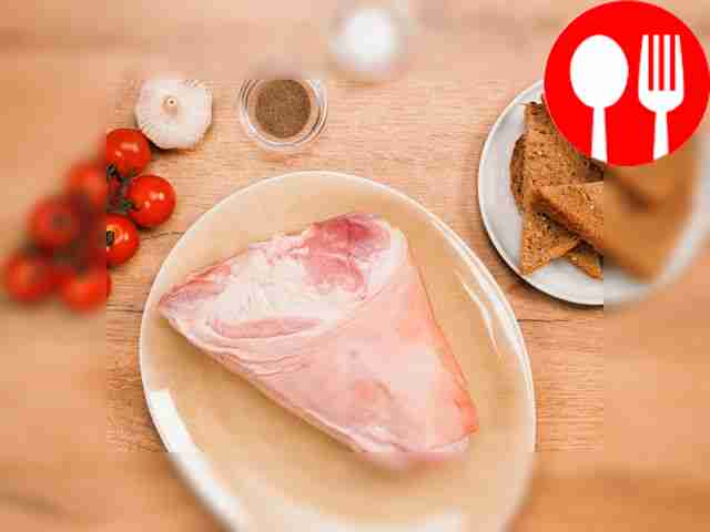 Wash the pork knuckle well. Cut out the bone....