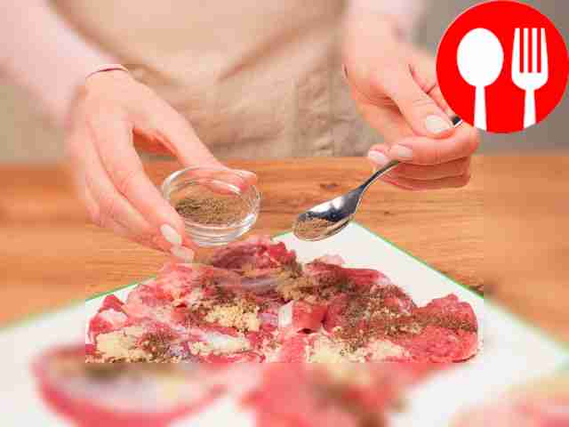 Prepare the shank for marinating. Beat the...