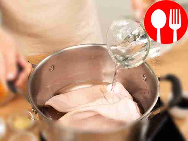 Boil the pork ears. To do this, place the...