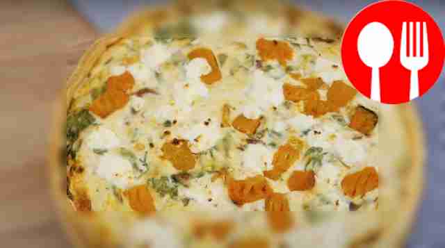 Киш с тыквой и вялеными помидорами