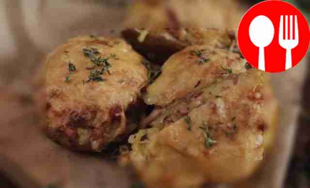 Картофель, фаршированный сыром