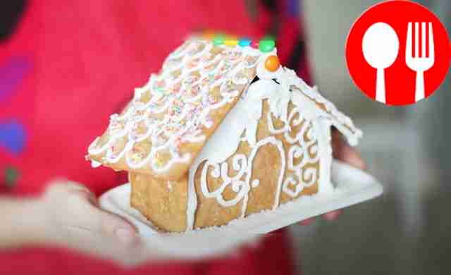 Имбирный домик из печенья