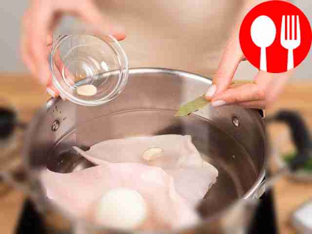 Boil the pork ears. To do this, place the pig...