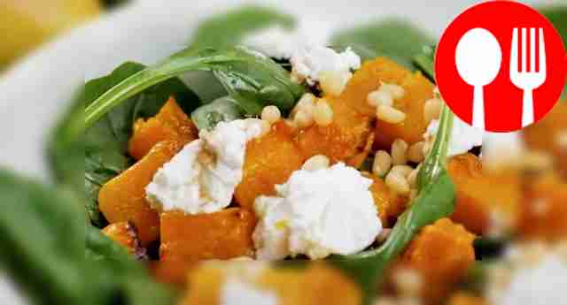 Салат с запеченной тыквой