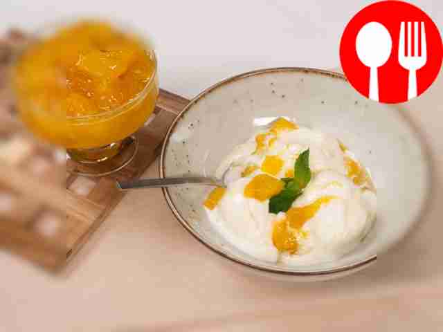 To create a beautiful and tasty dessert, place...