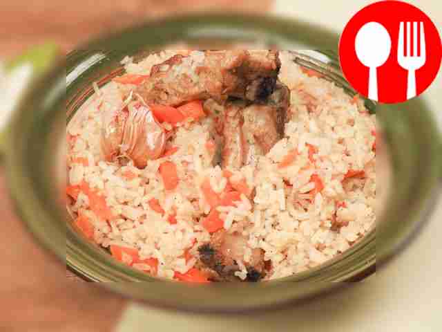 Pilaf with ribs