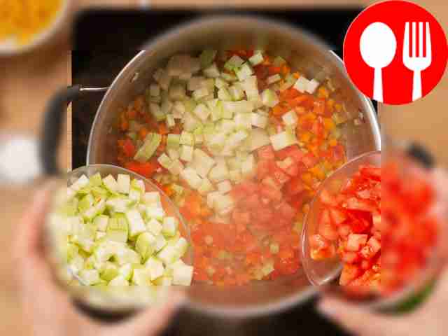 Fry the vegetables. In a deep saucepan or...