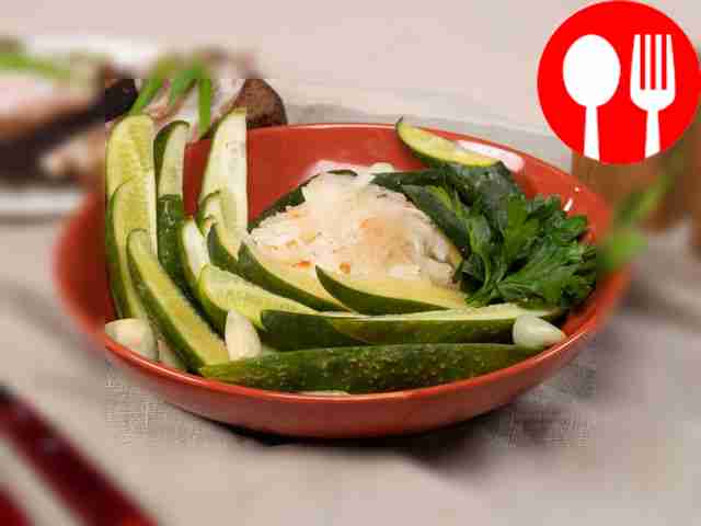 Lightly salted cucumbers