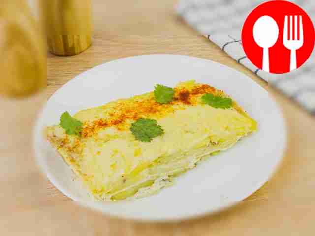 Potato casserole in the microwave