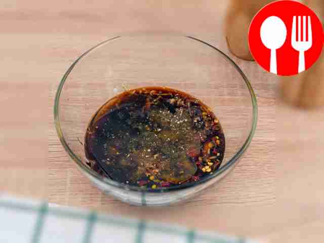 In a deep bowl, mix honey, olive oil, soy...