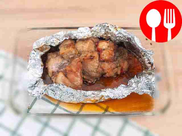 Then unwrap the foil and leave the meat to...