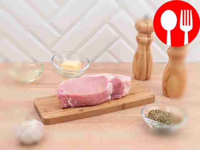 Remove excess fat and films from the pork,...