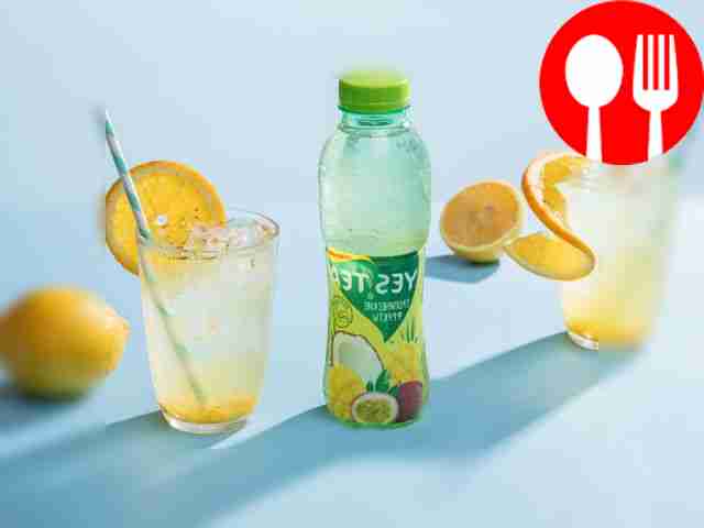 Cup of tea with lemon and orange