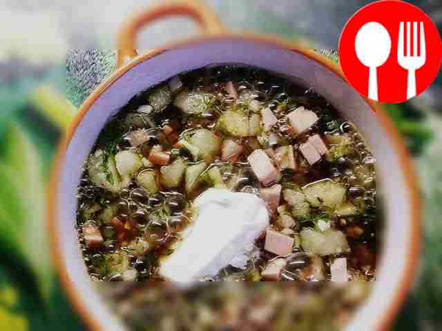 Домашняя окрошка на квасе