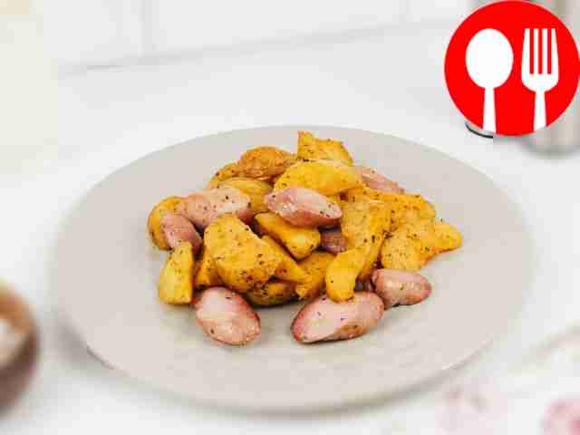 Potatoes with sausages