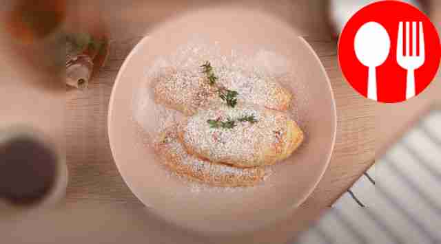 Croissants with chocolate filling