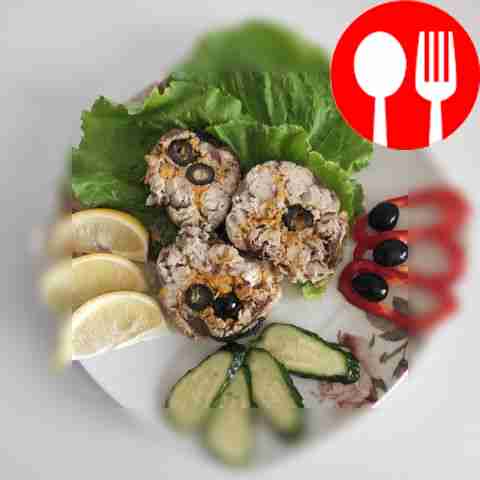Baked mackerel roll