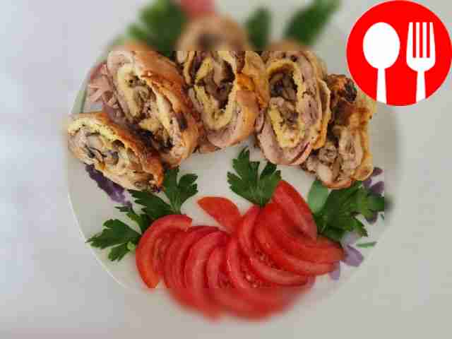 Baked chicken thigh rolls