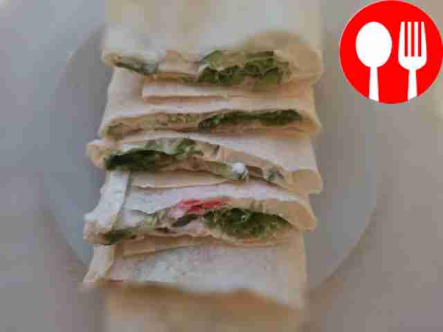 Roll stuffed with cucumber and crab sticks