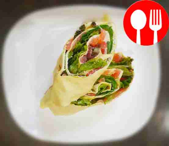 Легкий рулет с лососем