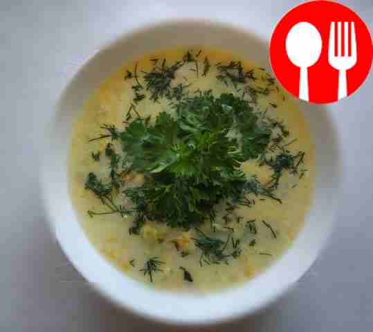 Milk soup with vegetables
