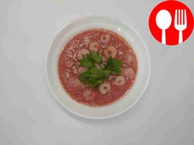 Tomato gazpacho with celery