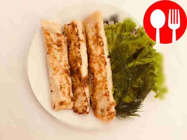 Fried rolls in lavash