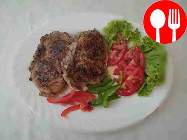 Pork steak on the bone