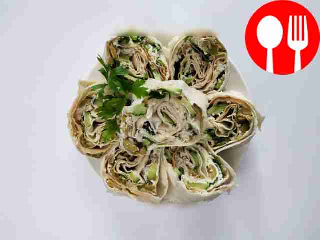 Delicious roll with cod liver