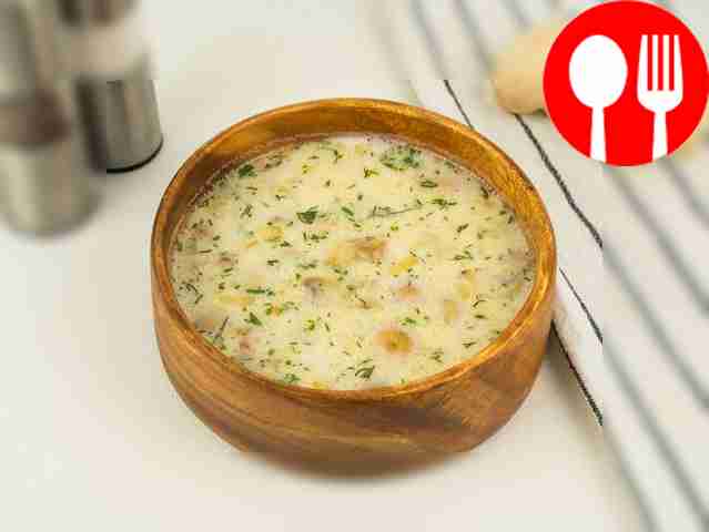 Грибной молочный суп