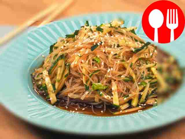 Funchoza with soy sauce